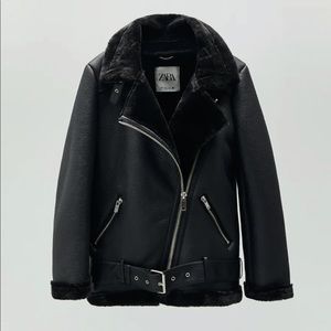 Zara double-faced biker jacket